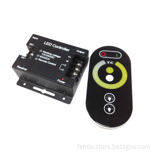 Wireless RF Remote Control for 12V/24V Dimmable LED Lights - Color Temperature Adjustable Controller